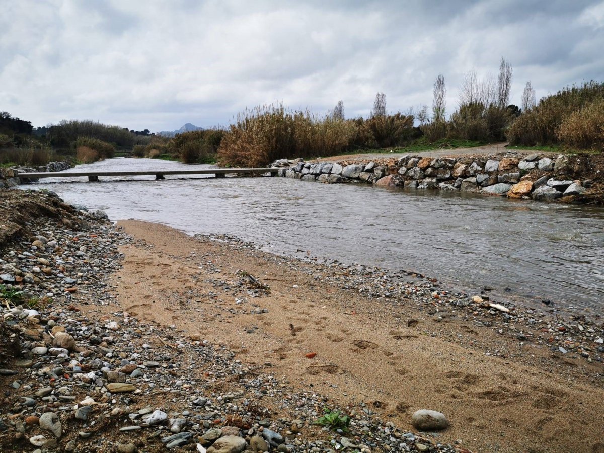 El riu Besòs a la Llagosta aquest dilluns