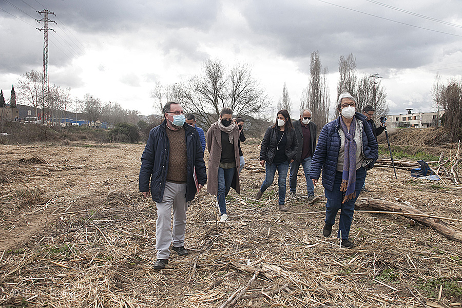 Visita dels membres del govern a la zona on s'han fet els treballs