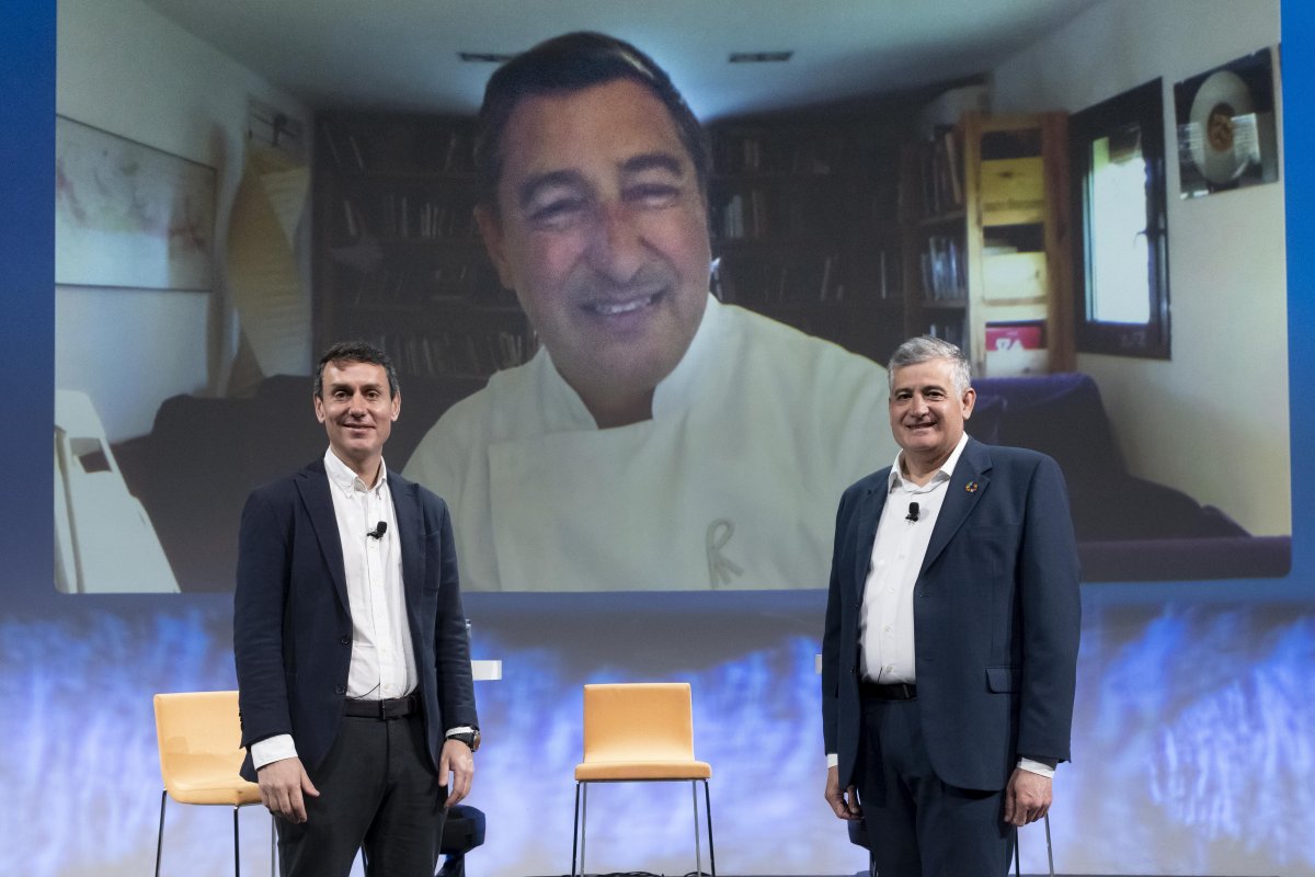 Albert Cano, Josep Roca i Fernando García de la Cruz, director d'Aceites García de la Cruz i premi al Millor Productor Sostenible 2021