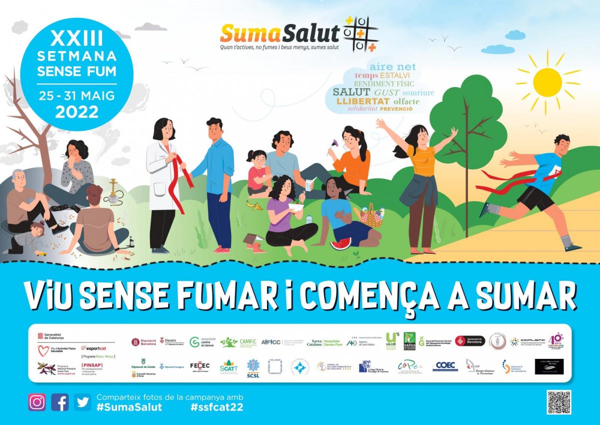 Cartell informatiu de la Setmana Sense Fum