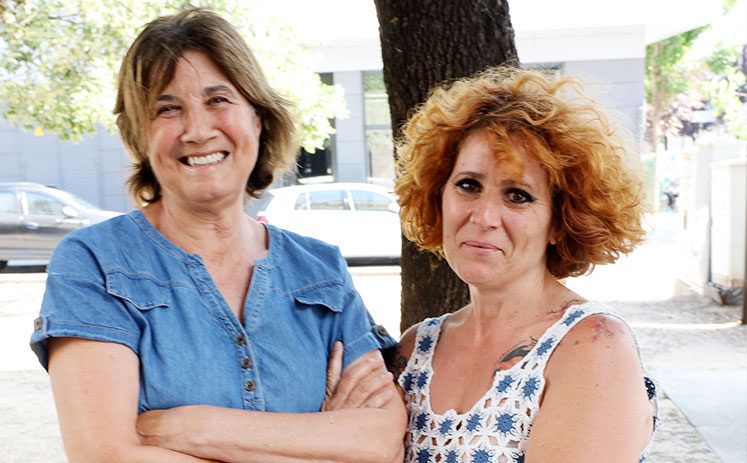 Montserrat Roca i Belén García, membres del Sindicat de Mares en la diversitat funcional