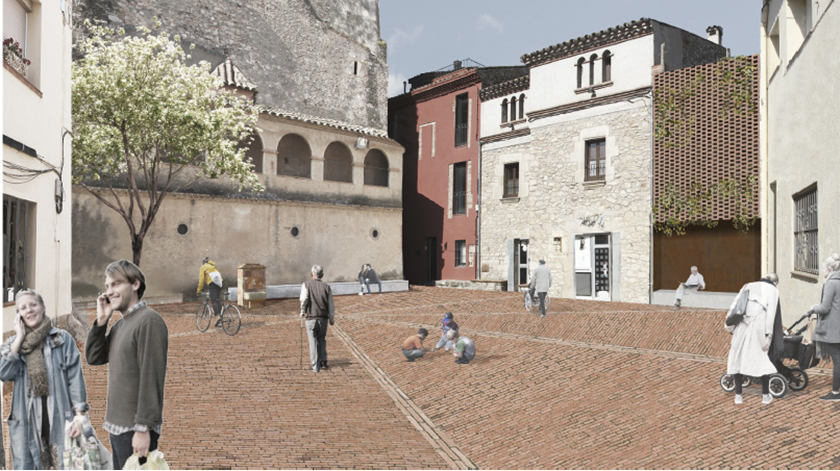 Imatge virtual de la plaça després de la reforma