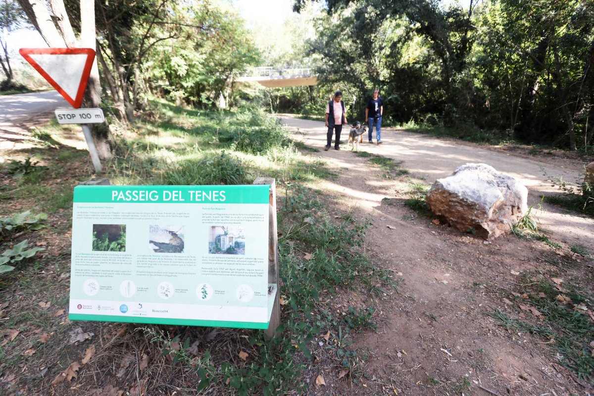 El passeig fluvial del Tenes a la zona de Can Noguera en una imatge d'arxiu