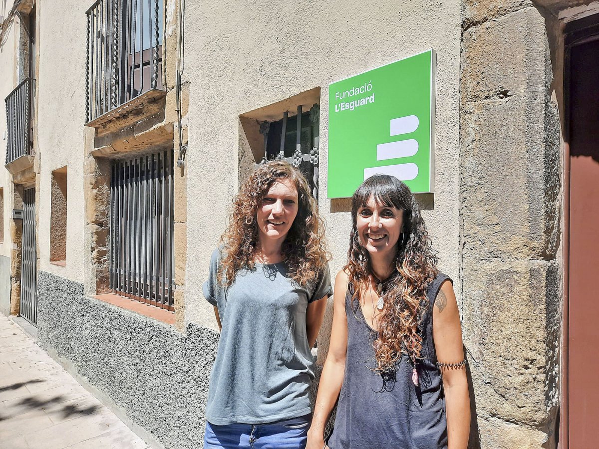 Roser Masgrau i Anna Martínez, aquest dimecres a la seu de la Fundació