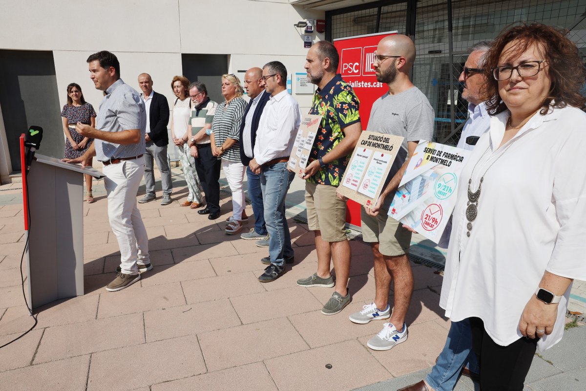 La roda de premsa de divendres davant del CAP de Montmeló