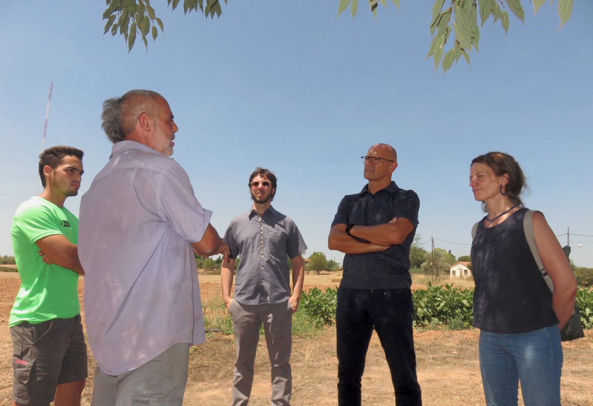 Romeva en la seva visita a Gallecs