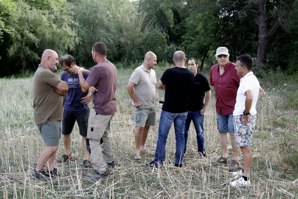 Caçadors del senglar a Osona, en una imatge d'arxiu del 2018