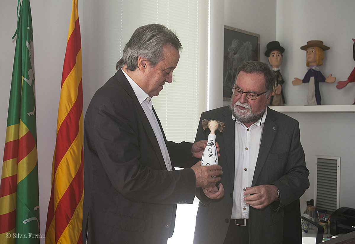 Antoni Morral i l'alcalde Francesc Juzgado