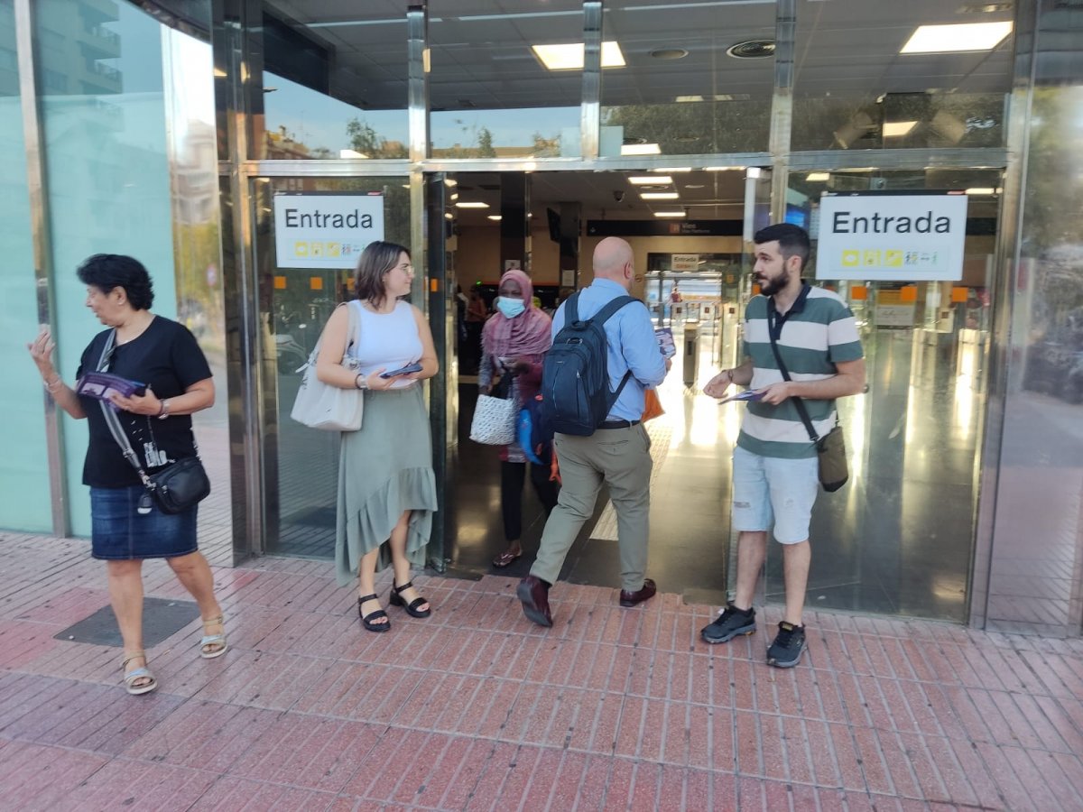 Membres dels Comuns a l'estació de Granollers Centre