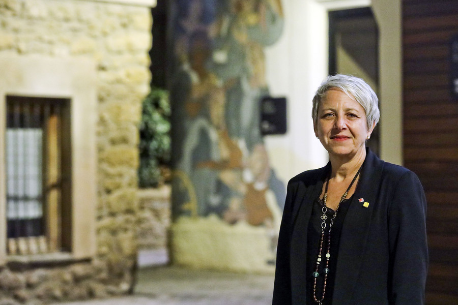 Rosa Vestit dimecres a Castellterçol, on va fer un dels seus últims actes representant el govern a la Catalunya Central