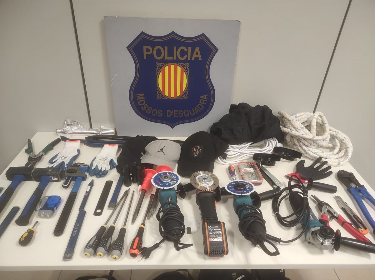 Les eines que va localitzar la poliica