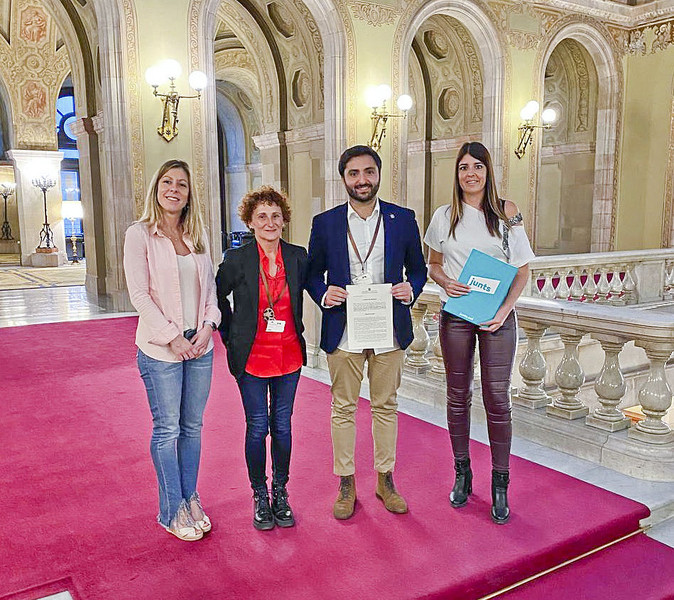 D'esquerra a dreta, Jeannine Abella, Lluïsa Bautista, Arnau Rovira i Irene Negre