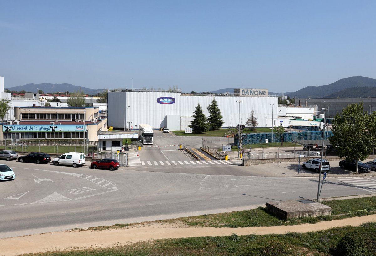 Aspecte del polígon Sector Autopista, amb Danone, una de les empreses més destacades d'aquesta àrea industrial