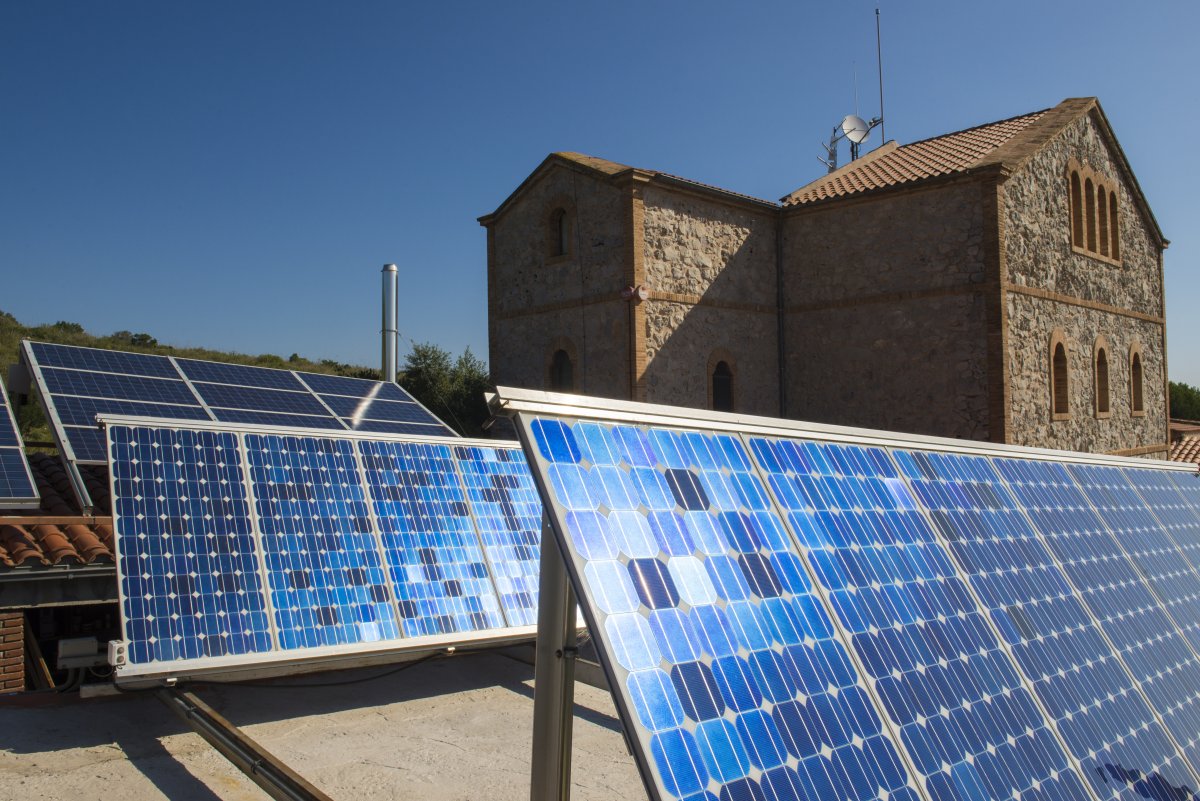 Energia renovable al centre d'informació de la Pleta, al Parc del Garraf