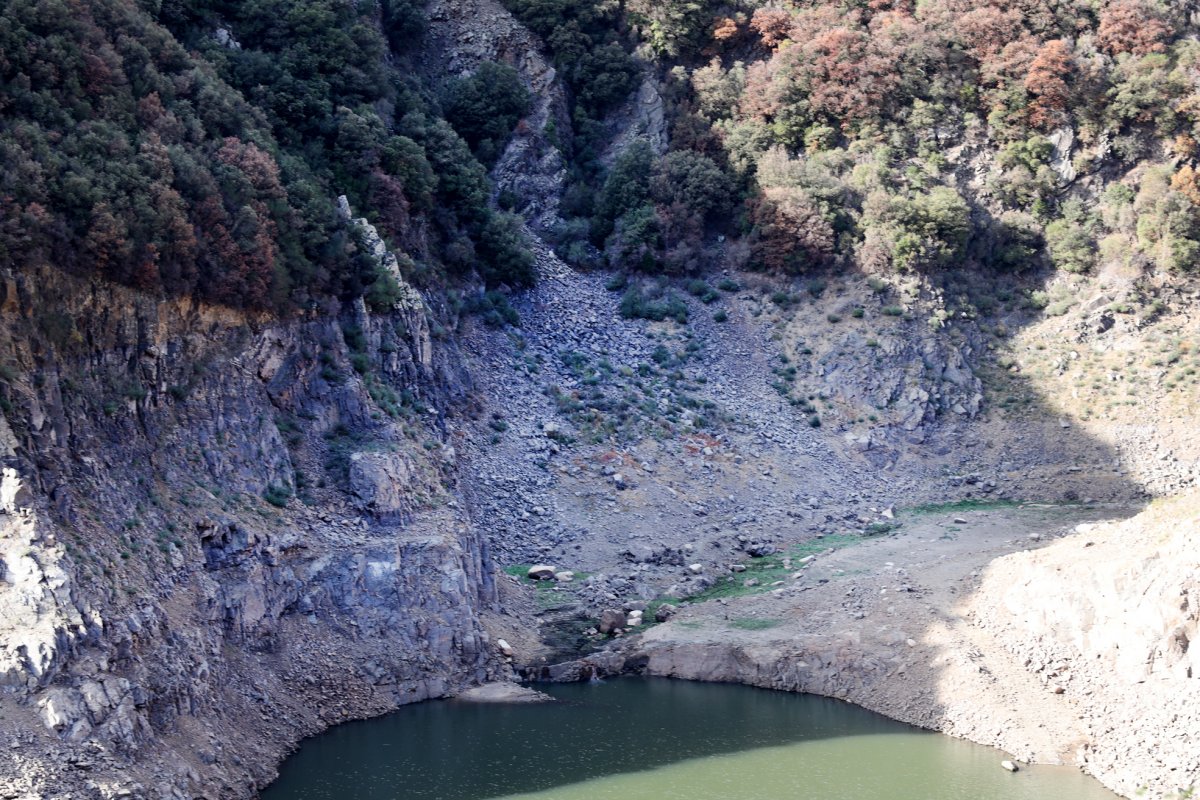 El pantà de Vallfornès en una imatge d'aquesta setmana