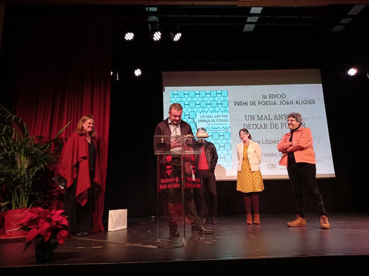 L'entrega del Premi de Poesia es va fer dissabte al Mercat Vell de Mollet