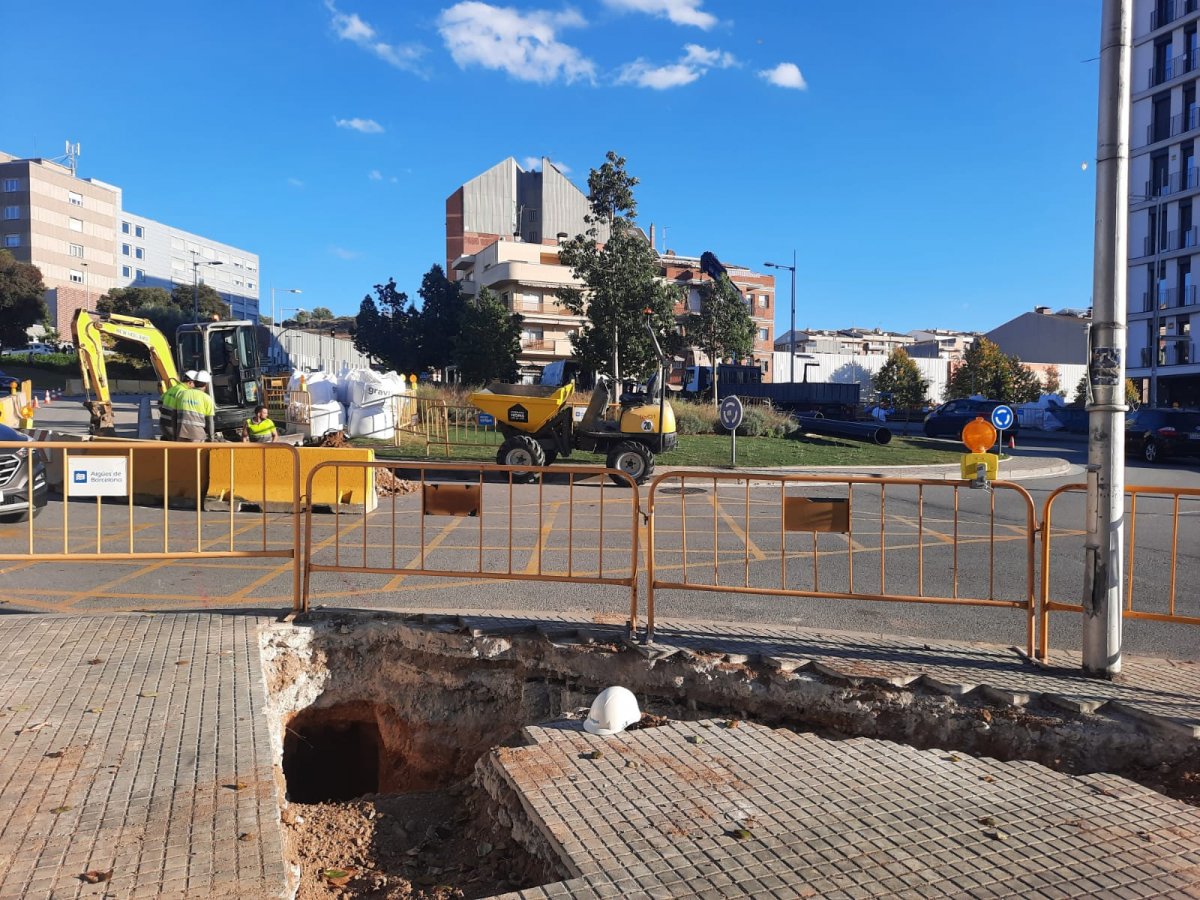 Treballs de millora de la xarxa d'aigües a Granollers