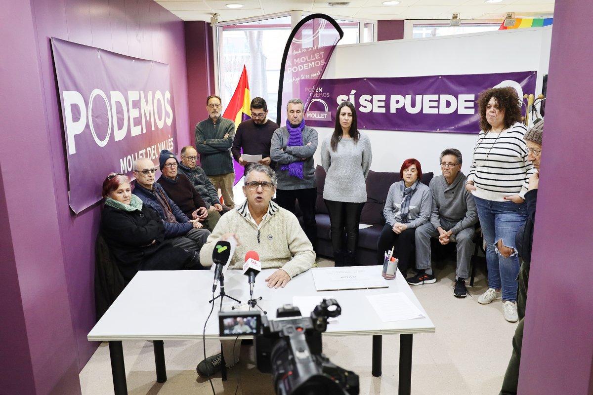 La roda de premsa de Podem a Mollet