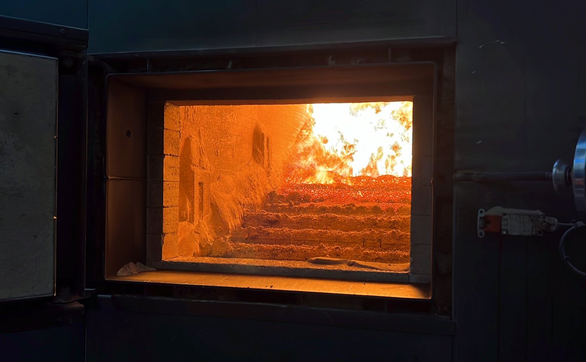 Forn de la caldera de biomassa de Sant Pere de Torelló
