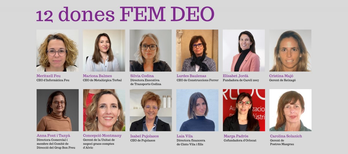 Les 12 dones d'empreses d'Osona que s'entrevistaran a EL 9 NOU, durant un any, a partir d'aquest divendres