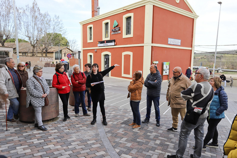 L'inici de la ruta interior, davant de l'estació del ferrocarril