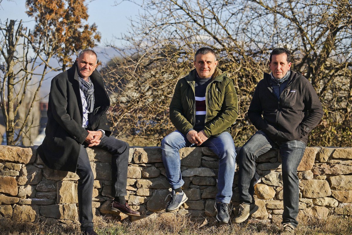 Ramon Berengueras (Betara), Lluís Mauri (Mas el Garet) i Joan Pujol (Granja Armengol)