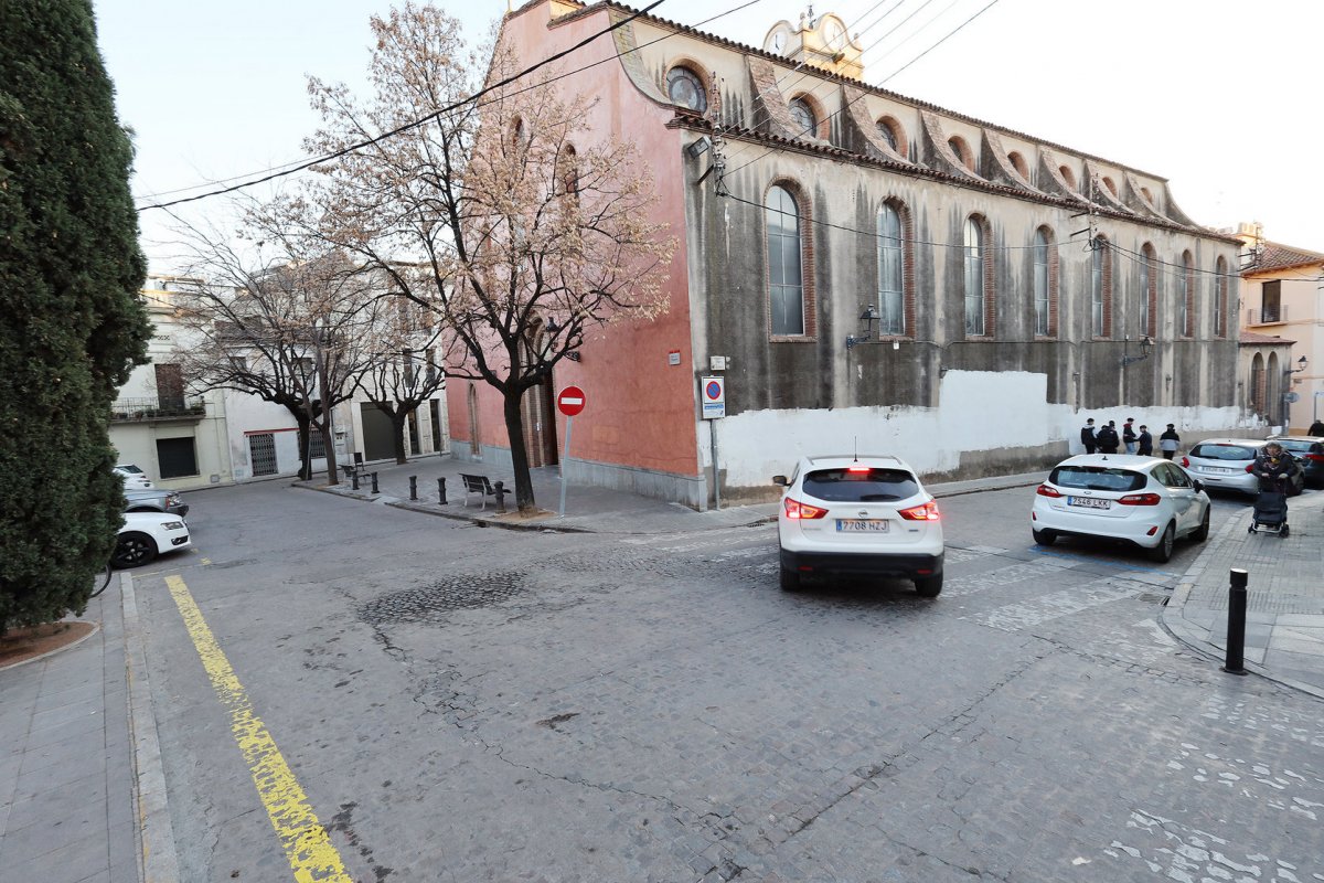 Estat actual dels carrers a l'entorn de l'església de Sant Vicenç