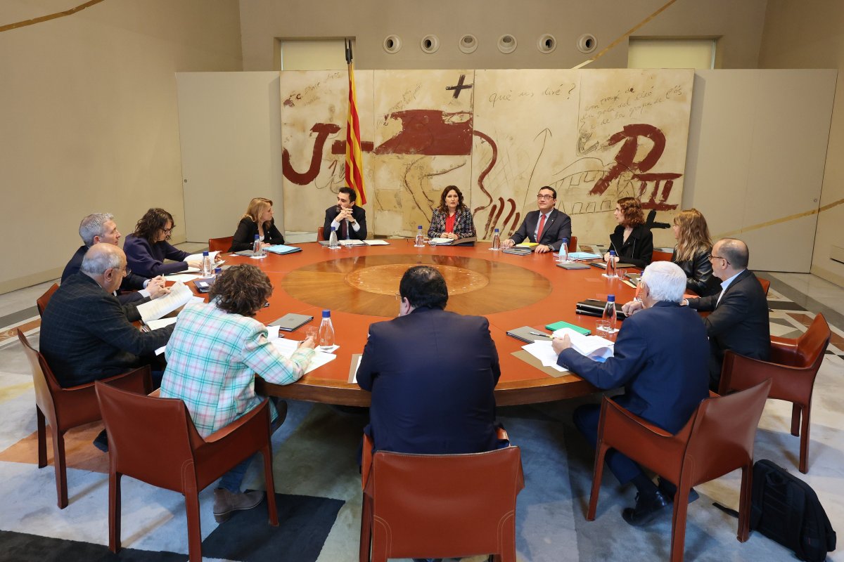 El consell executiu, reunit aquest dimarts, a la sala Tàpies del Palau de la Generalitat