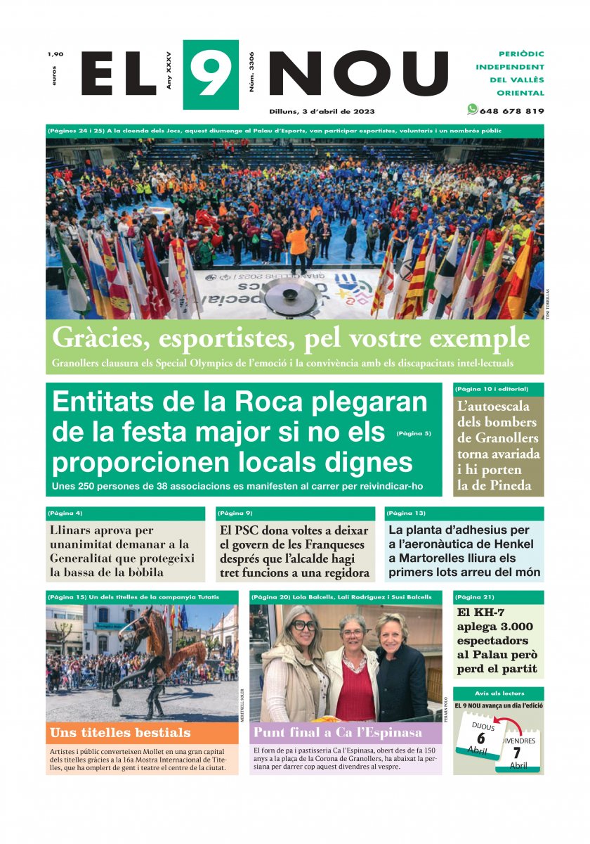 230403 EL 9 NOU Primera plana