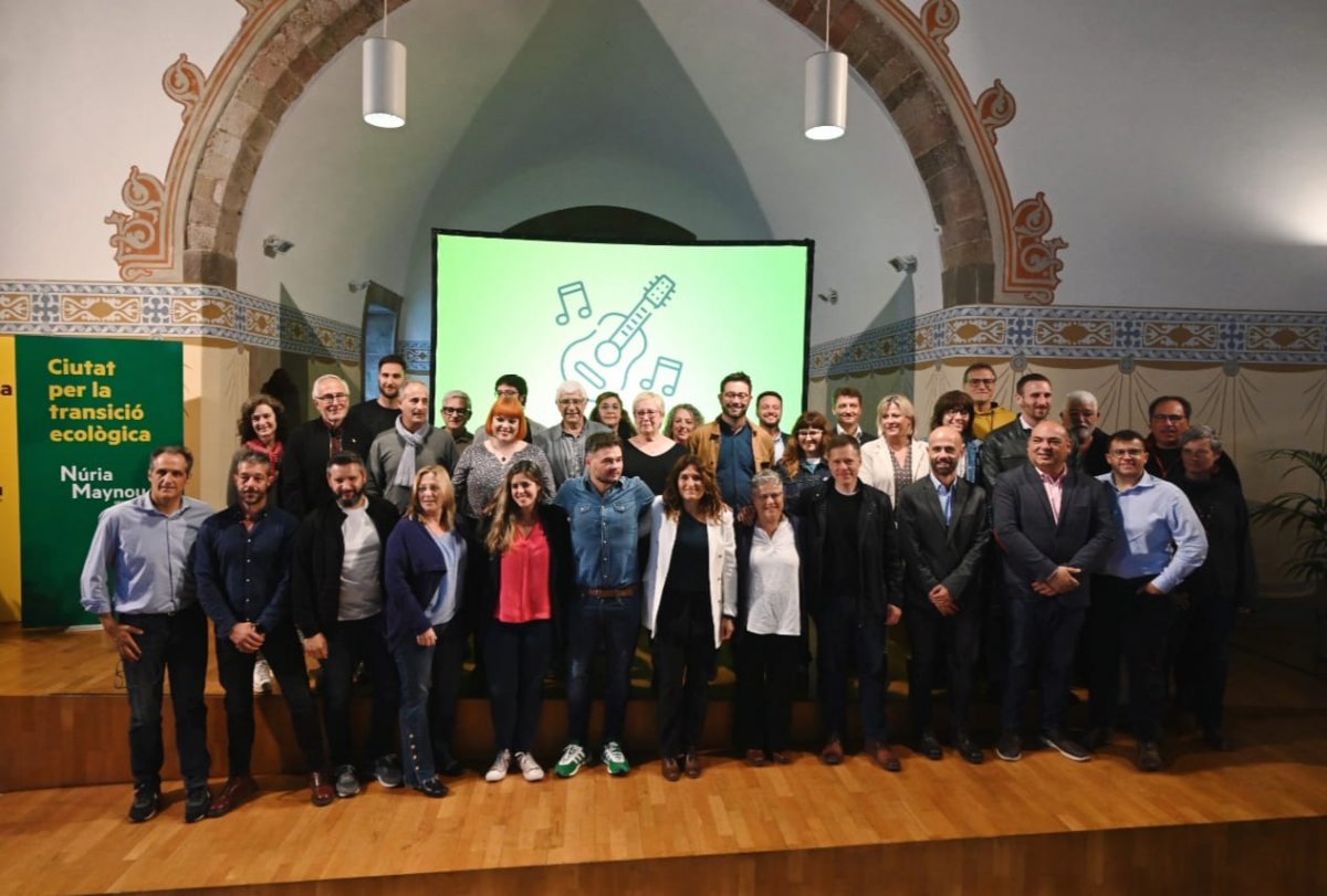 Els candidats d'ERC, aquest dissabte al vespre a la Sala Tarafa