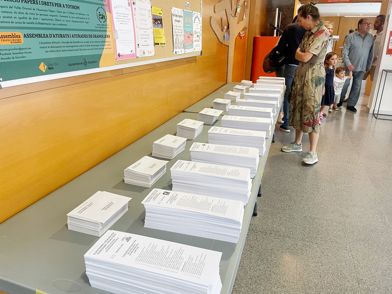La jornada electoral del 28 de maig en un col·legi electoral de Granollers