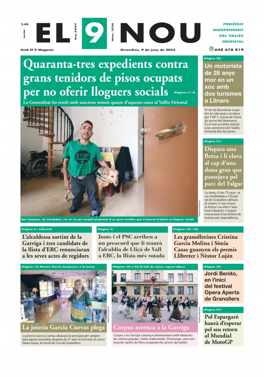 230609 EL 9 NOU 01 Primera plana