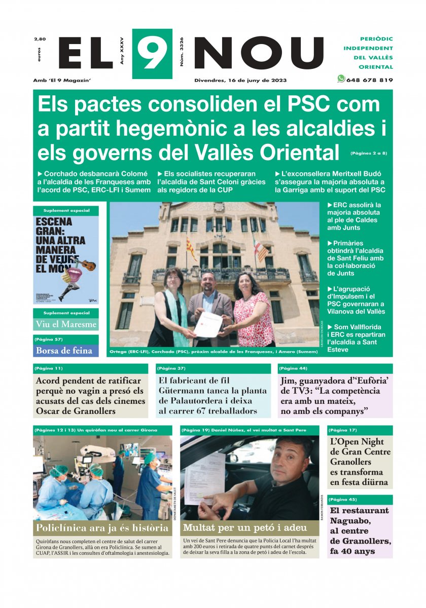 EL 9 NOU del Vallès Oriental del 16 de juny de 2023