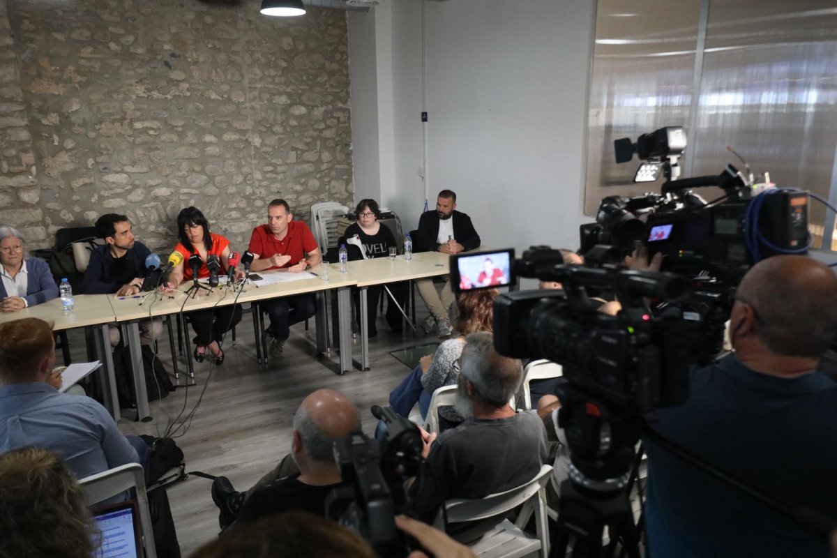 Roda de premsa de presentació de l'acord d'ERC, PSC i la CUP