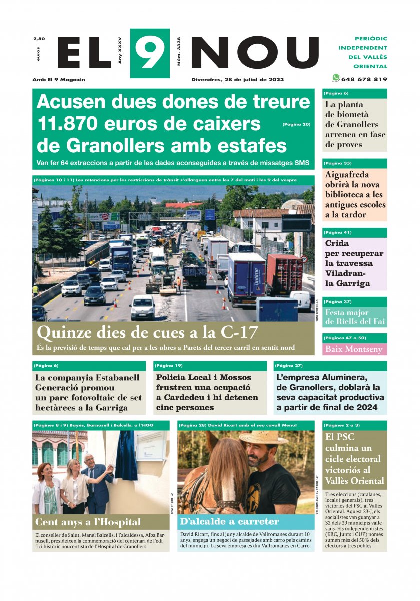 EL 9 NOU del Vallès Oriental del 28 de juliol de 2023