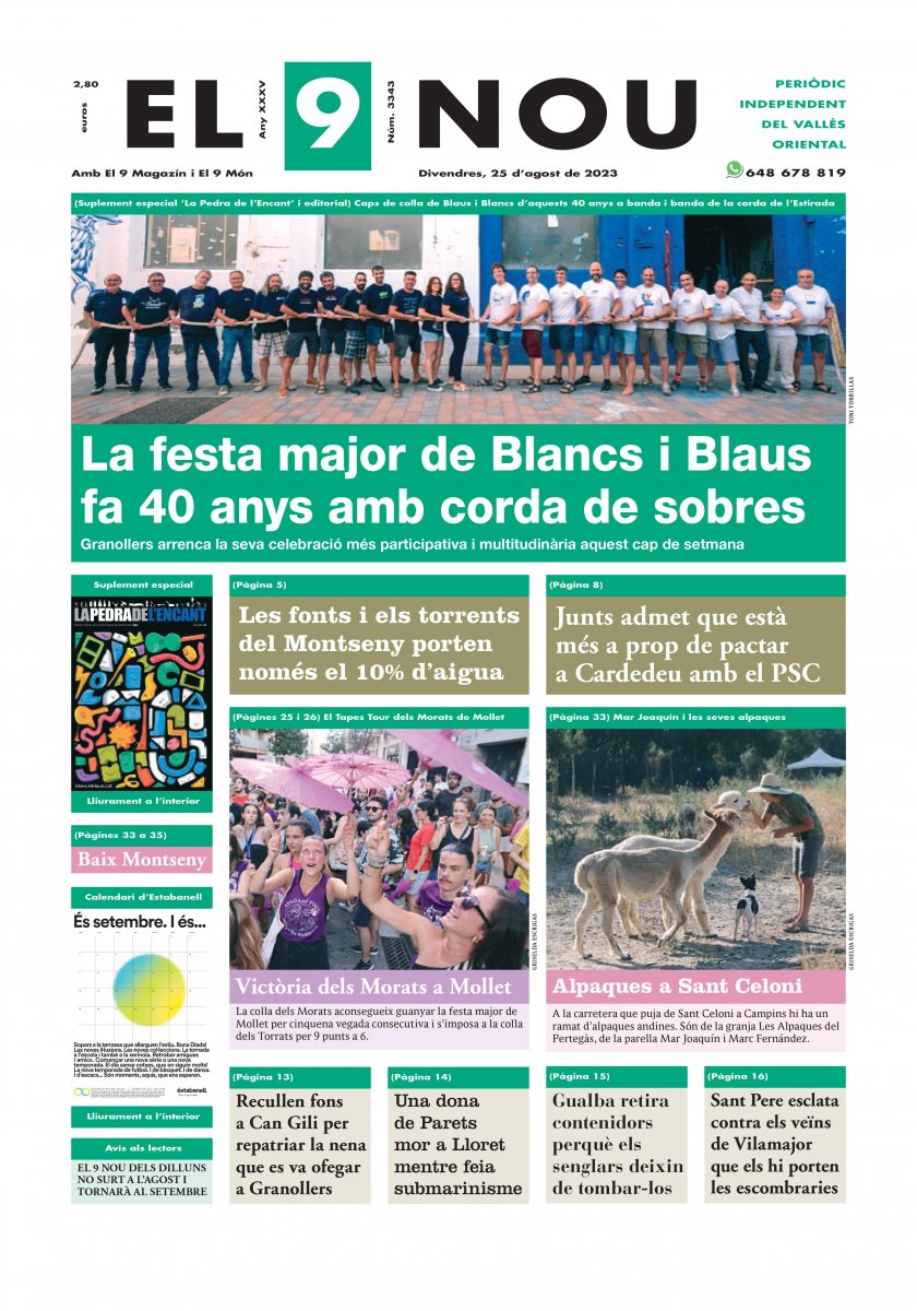 EL 9 NOU del Vallès Oriental del 25 d'agost de 2023