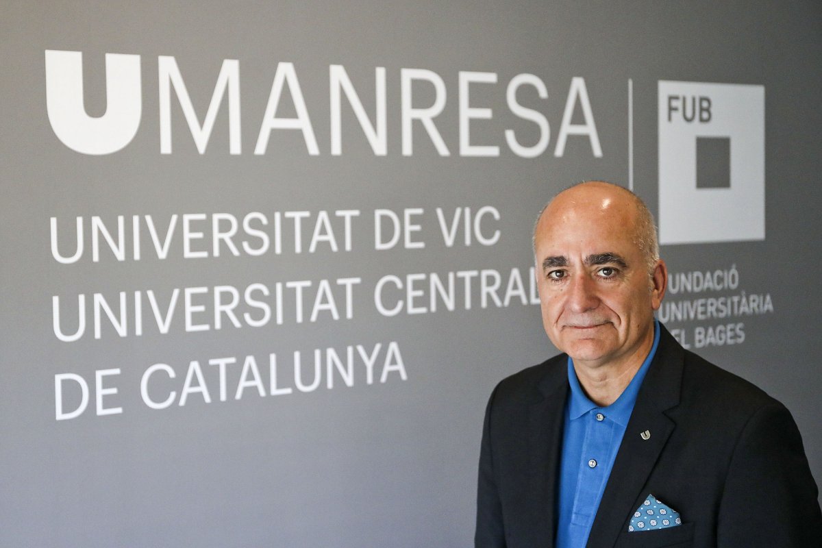Valentí Martínez, al campus de Manresa de la UVic-UCC, que s’ha desenvolupat al llarg dels             23 anys del seu mandat com a director general de la Fundació Universitària del Bages