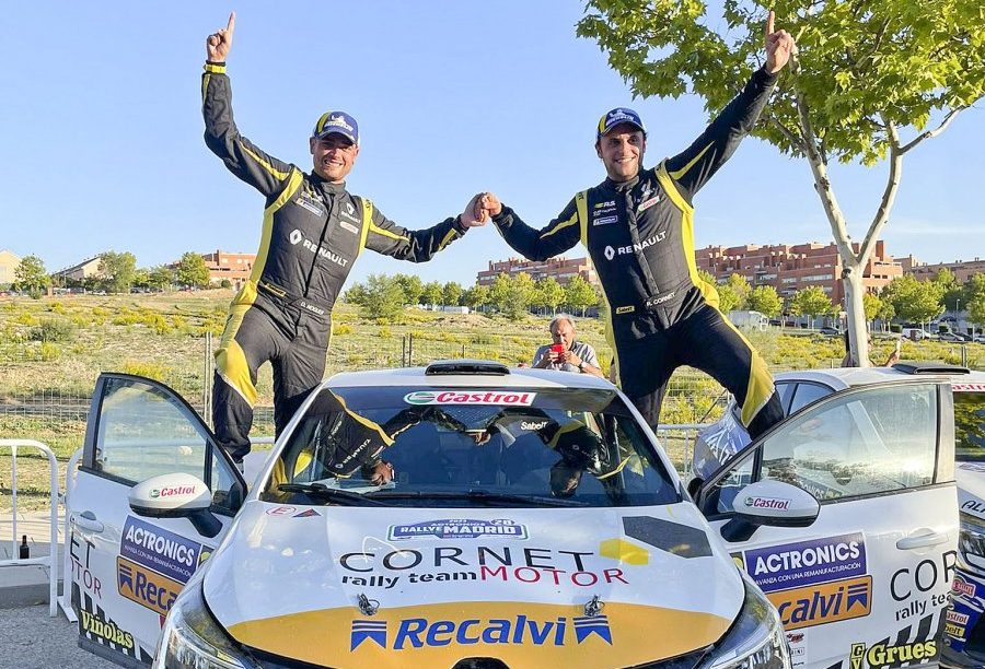 Cornet i Noguer celebrant el triomf a Madrid en la Clio Trophy
