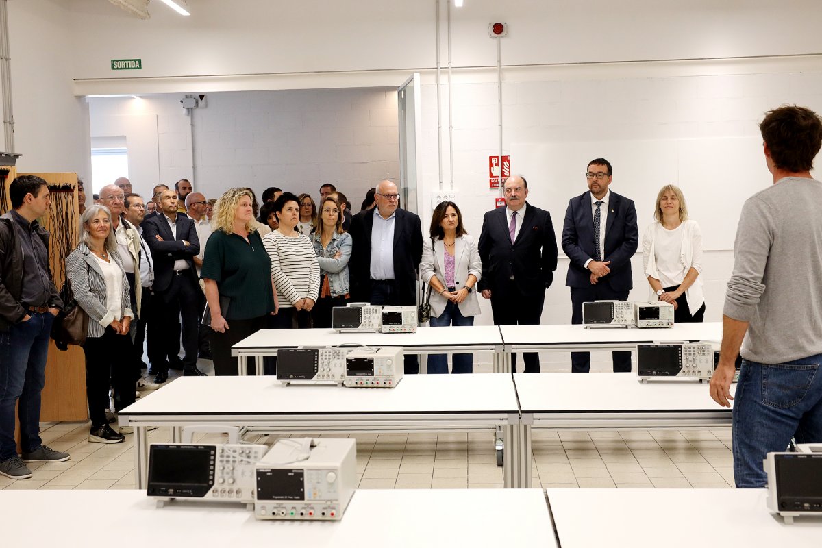 Un moment de la inauguració de les noves instal·lacions de la UVic a Granollers, aquest divendres