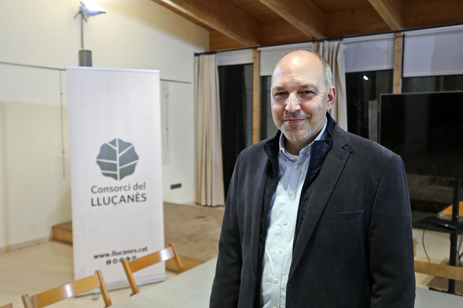 Jordi Bruch, aquest dijous a la tarda al Consorci del Lluçanès, abans d'un nou ple del consell general