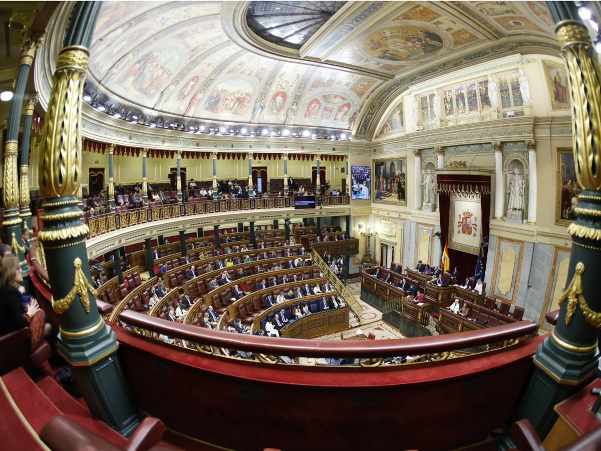 El Congrés durant el ple d'investidura del president Pedro Sánchez