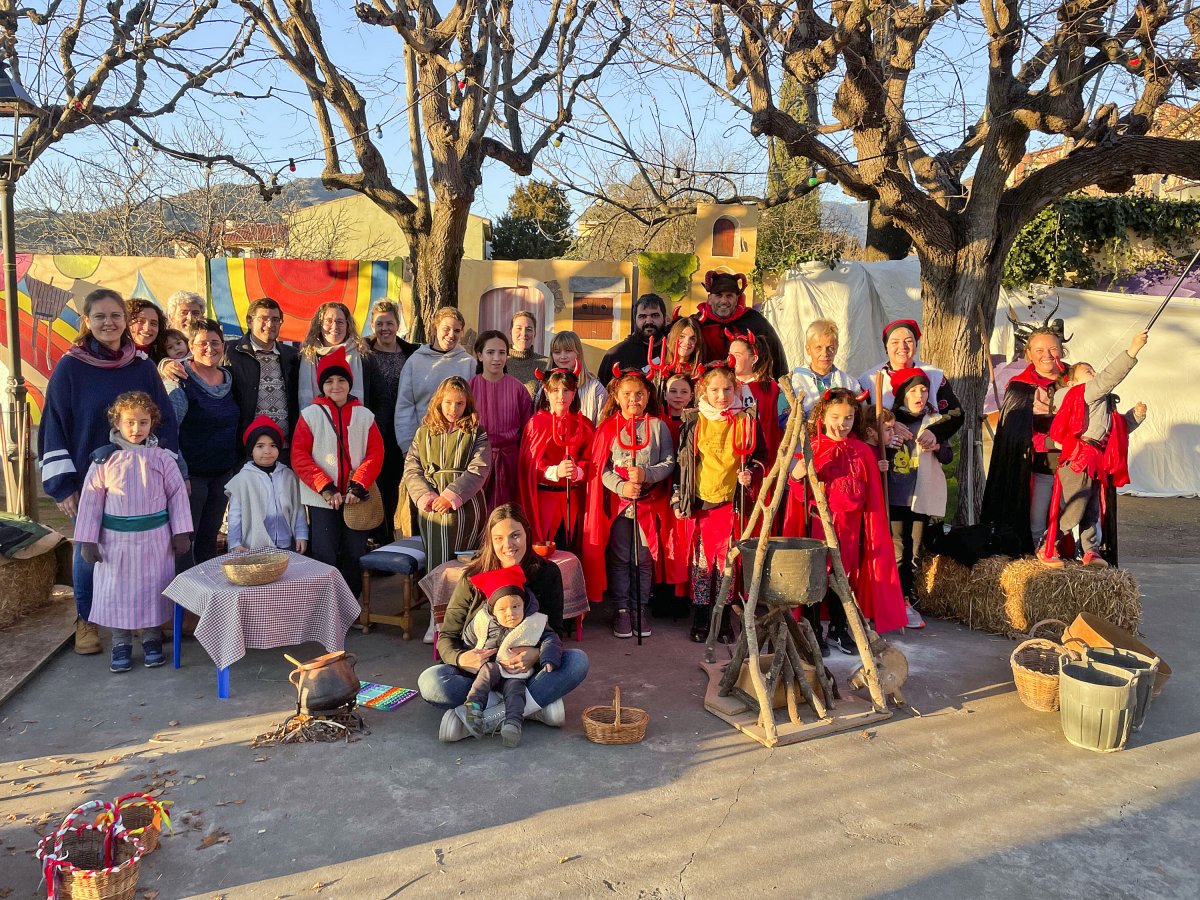 Els participants als Pastorets, en un assaig dissabte passat a la tarda