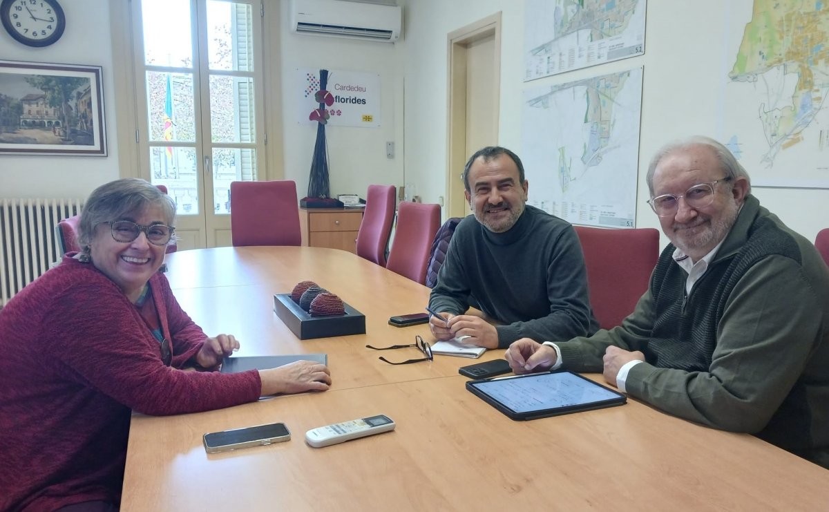 Maria Andreu, Andreu Felip i Xavier Orozco, en la reunió mantinguda la setmana passada