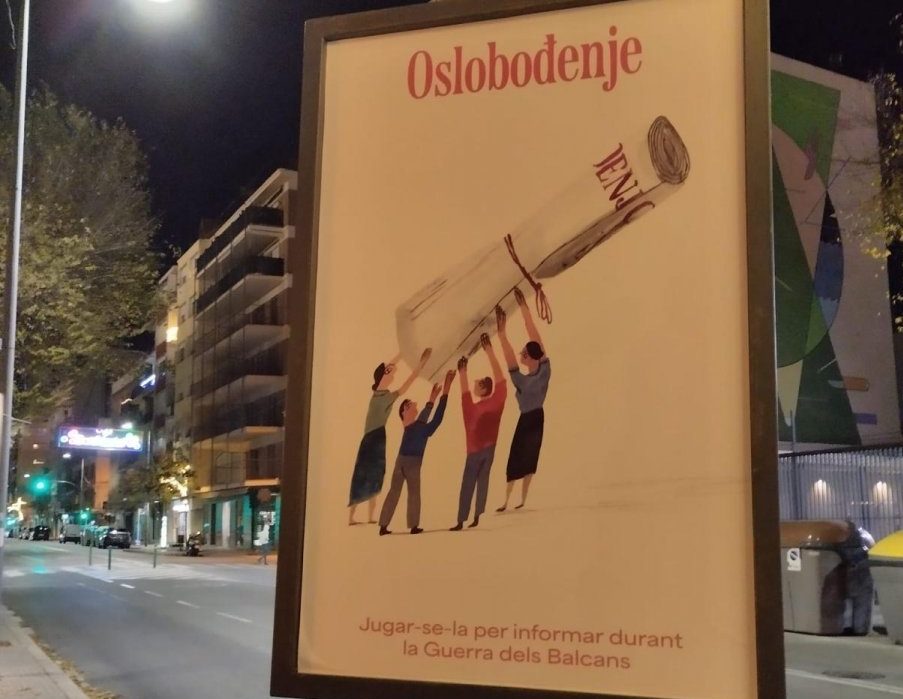 El panell del diari Oslobodenje