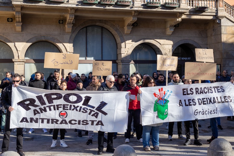 Els problemes amb l'empadronament a Ripoll van provocar una concentració de protesta dissabte passat