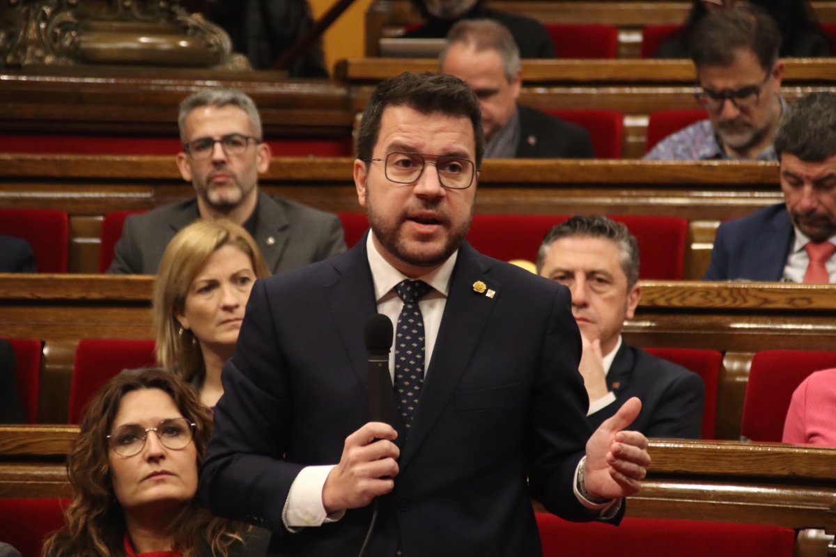 Pere Aragonès al Parlament