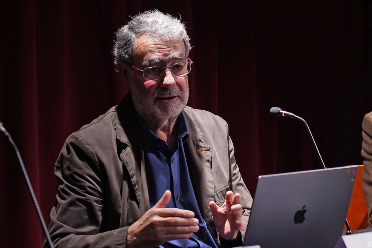 Joan Fontcuberta en la presentació del projecte aquest dimecres al Liceu