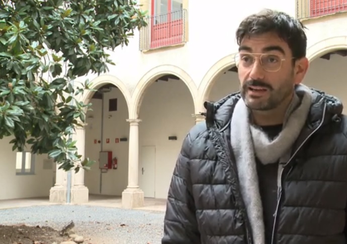 Dani Feixas, durant una entrevista per EL 9 TV després de la nominació per als Goya