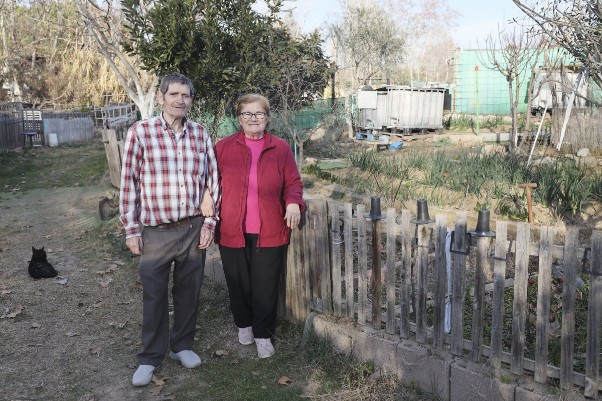 En Francesc i l'Agustina, una parella que té el seu hort a la zona