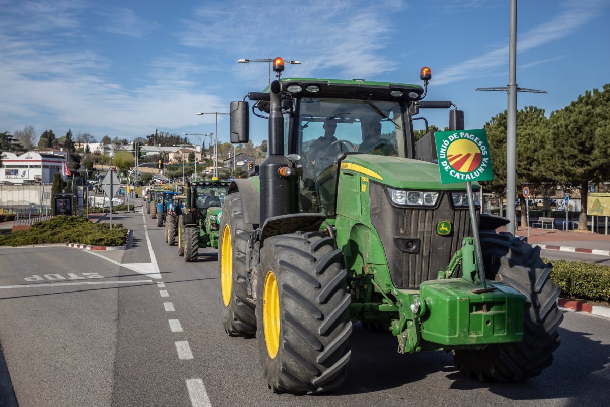 Protesta amb tractors, en una imatge d'arxiu